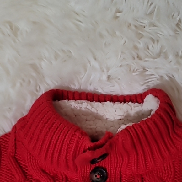 GAP, Red, Cable Knit Kids Sweater, Boy's Siz 5 - Picture 5 of 8